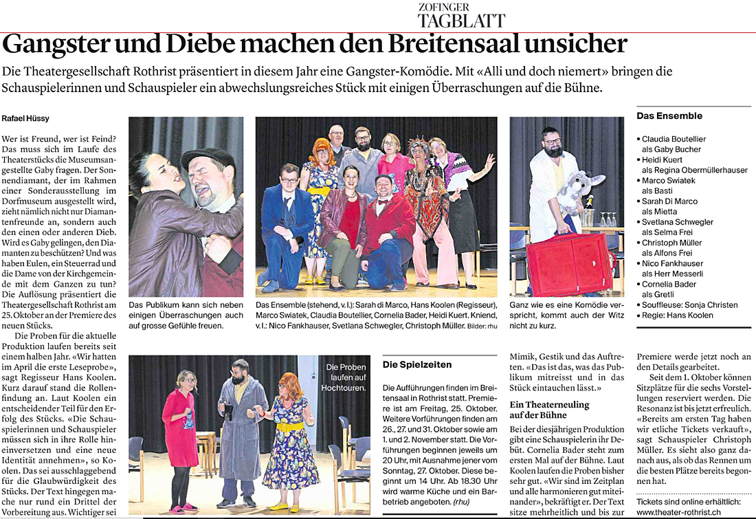 Zofinger Tagblatt 08.10.2024